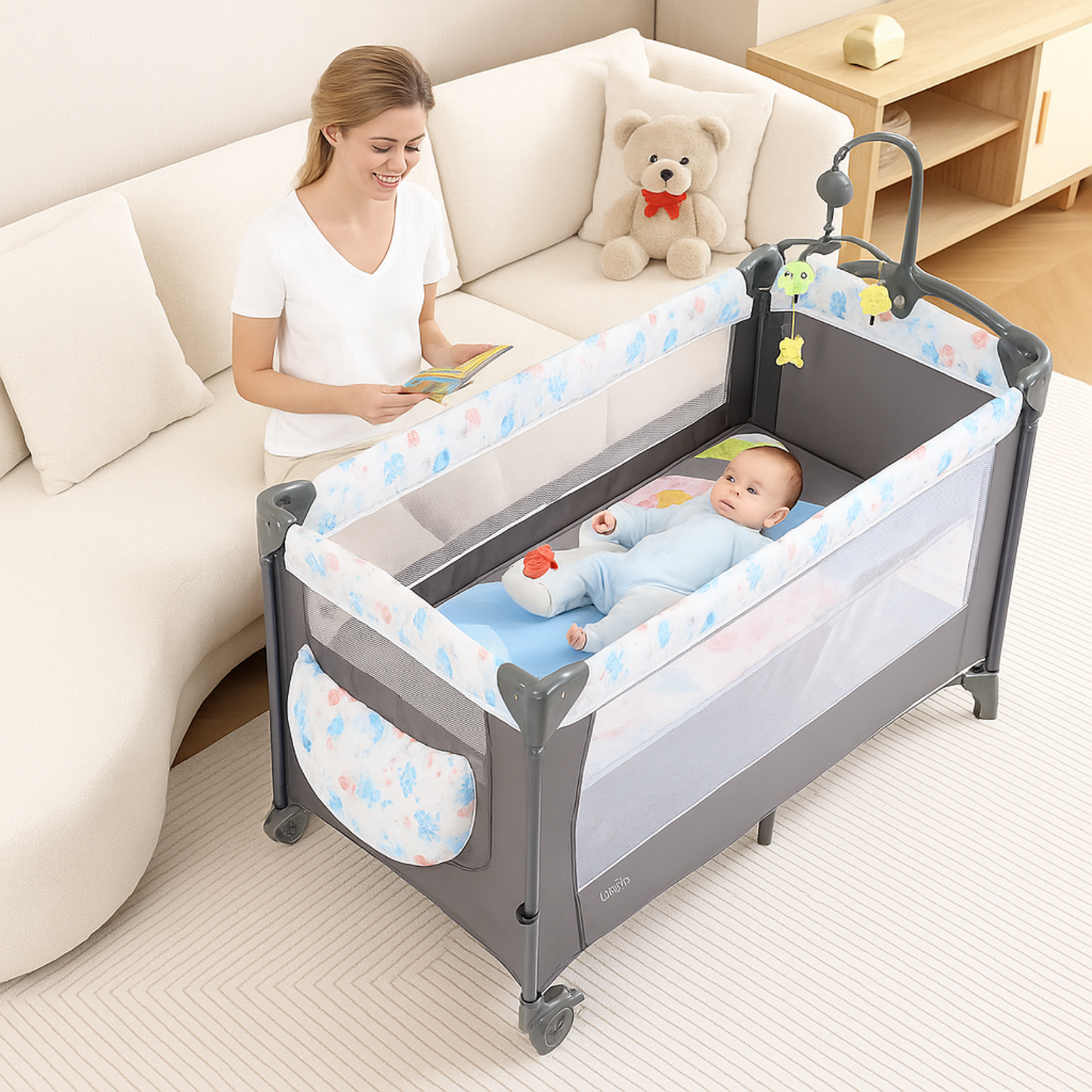 bebe couche dans son lit parapluie pour bebe