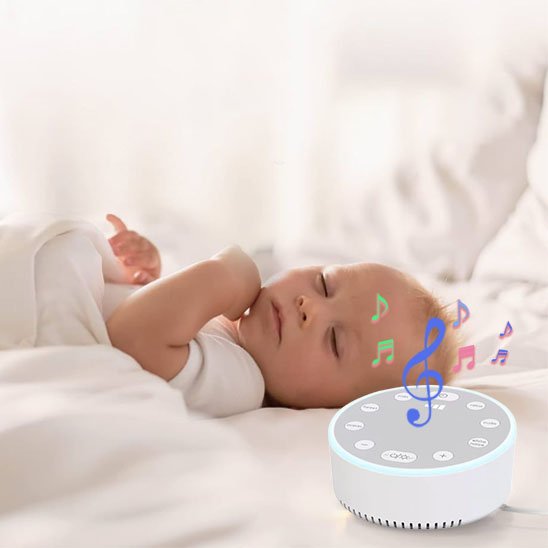 bebe dormant avec veilleuse bruit blanc en marche