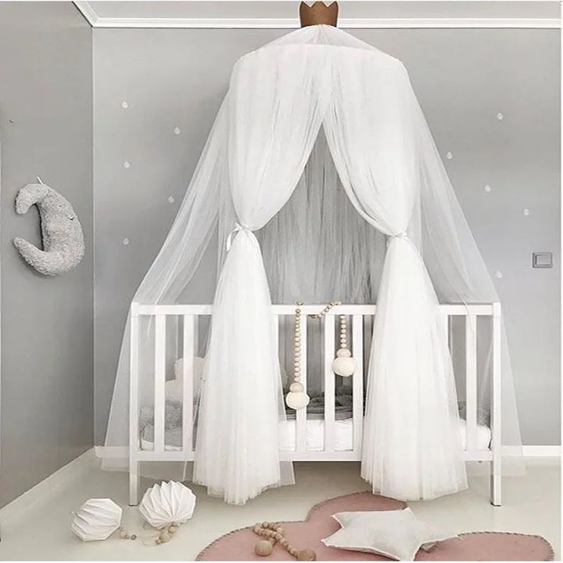 ciel de lit bebe blanc