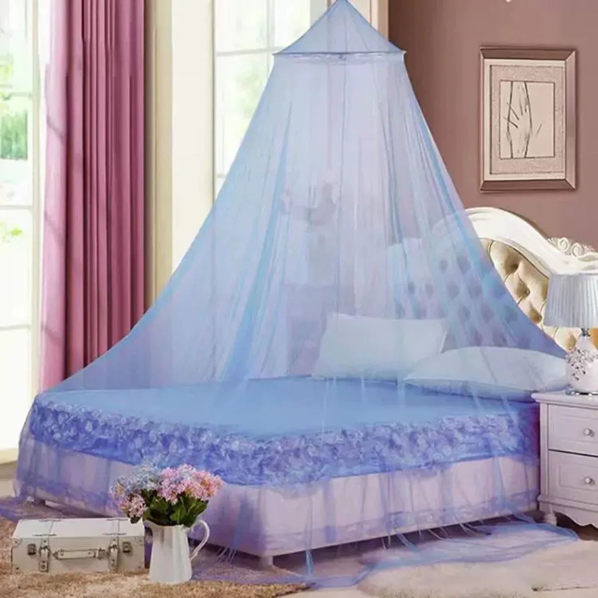 ciel de lit bleu
