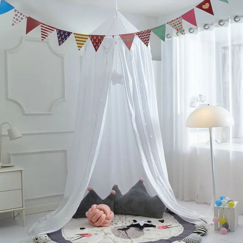ciel de lit pour bebe blanc