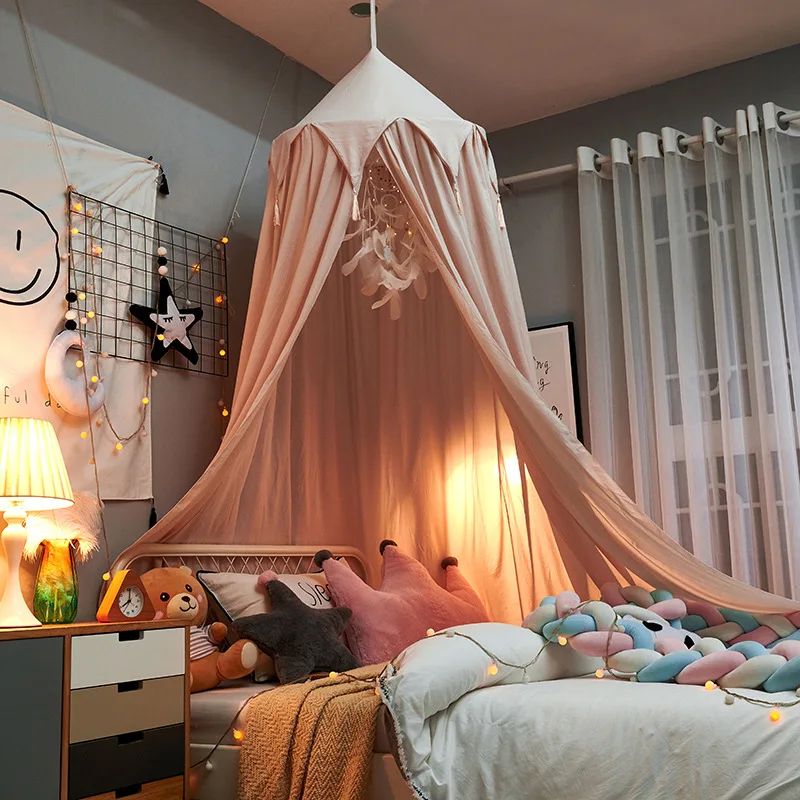 ciel de lit pour bebe brun