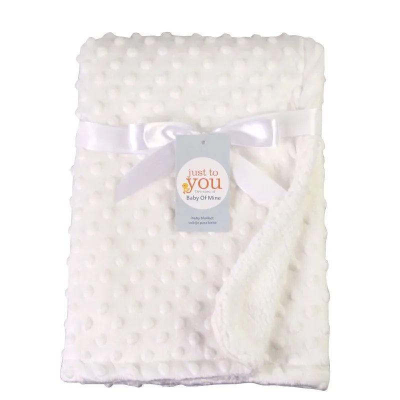 couverture bebe polaire blanche