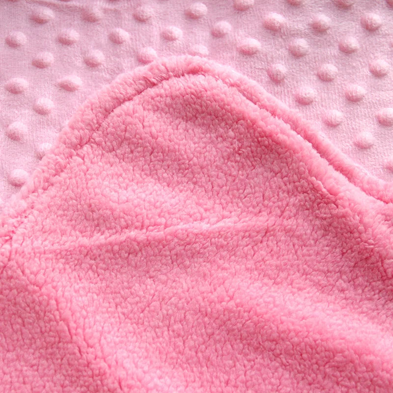couverture bebe polaire rose