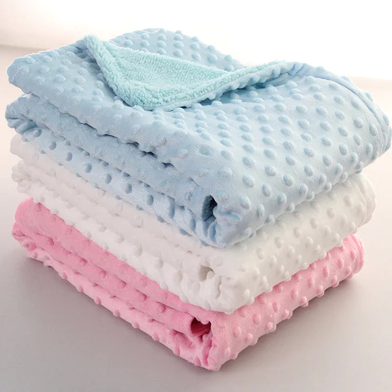 couverture bebe polaire trois couleurs