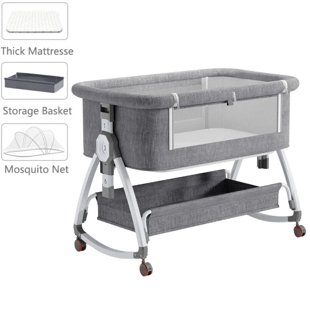 lit bebe parapluie gris