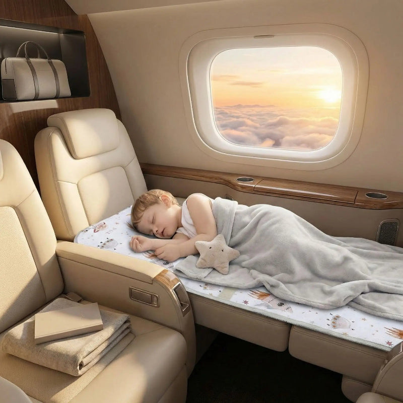petite fille dort sur lit de voyage pour bebe