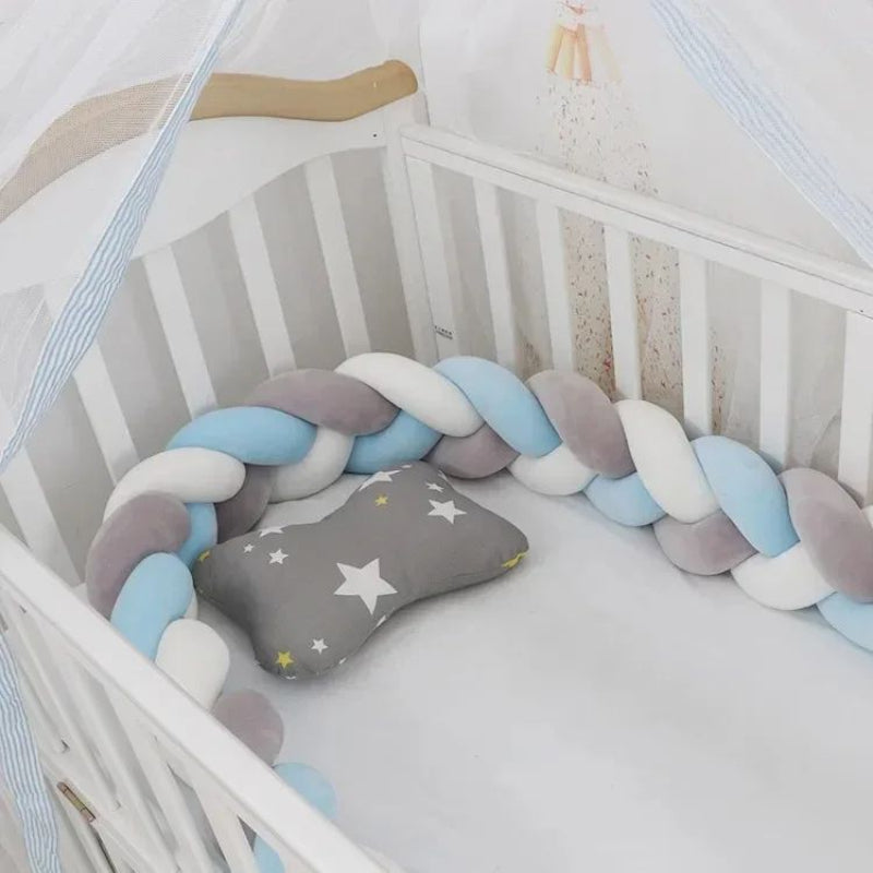 tresse de lit bebe bleue