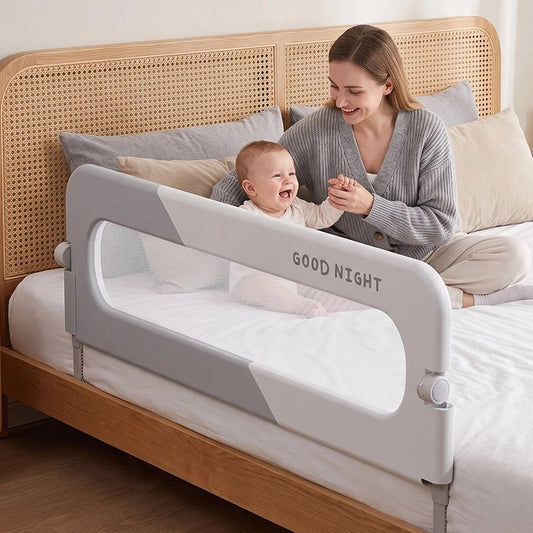 Barrière de lit anti-chute sur lit de bébé maman 