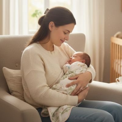 bebe couvert avec sa couverture bébé 
