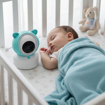 bebe dormant a cote de camera bebe