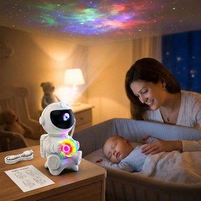 bebe dort a cote de veilleuse projecteur a bluetooph