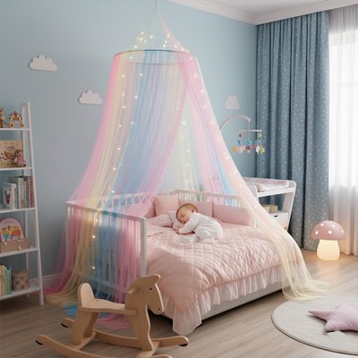 Bebe dort sous le ciel de lit