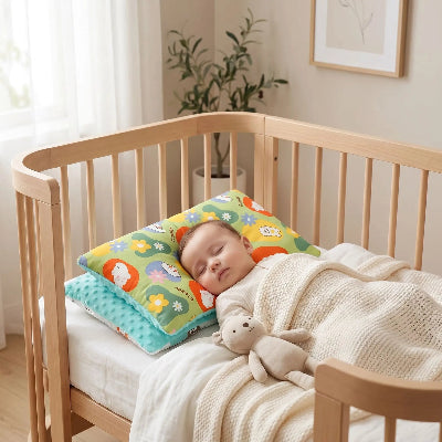 bebe dort sur oreiller bebe dans berceau
