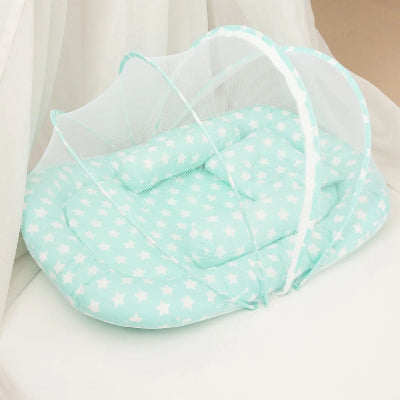 bebe lit toile vert