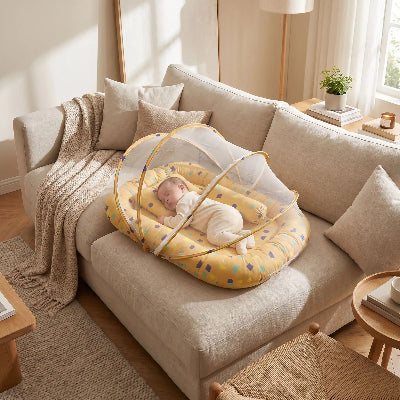 bebe sur lit toile bebe dans canape