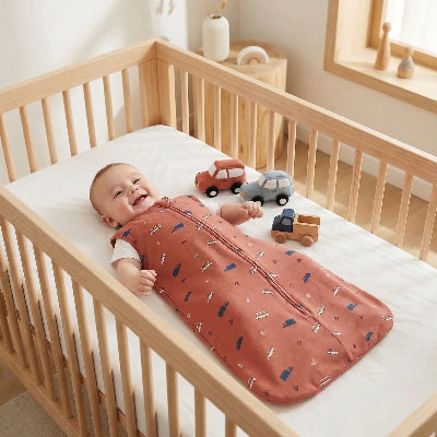 bebe tout content dans sa gigoteuse bebe