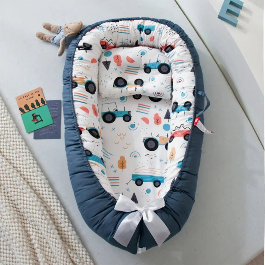 Berceau Bébé - NidPortableBébé™ - Voiture Bleue - Bebe Fripouille