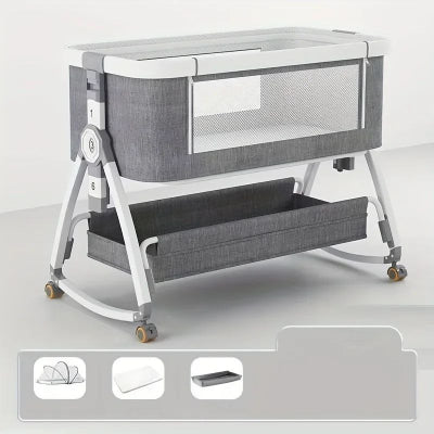 berceau bebe pliant gris