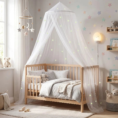 berceau ciel de lit pour bebe sur lit