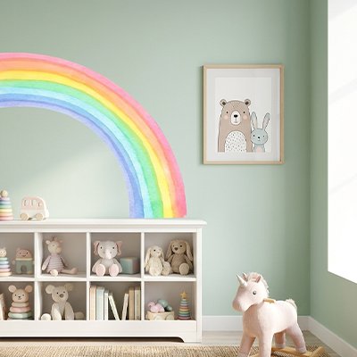 Chambre bien décorée avec sStickers muraux enfant