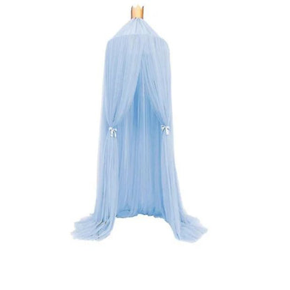 ciel de lit bebe avec support bleu