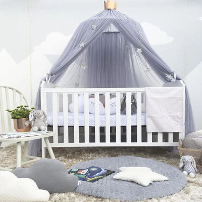 ciel de lit moustiquaire bebe gris