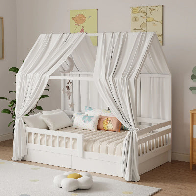 ciel de lit pour bebe sur lit decore