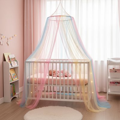 Ciel de lit sur le lit de bebe