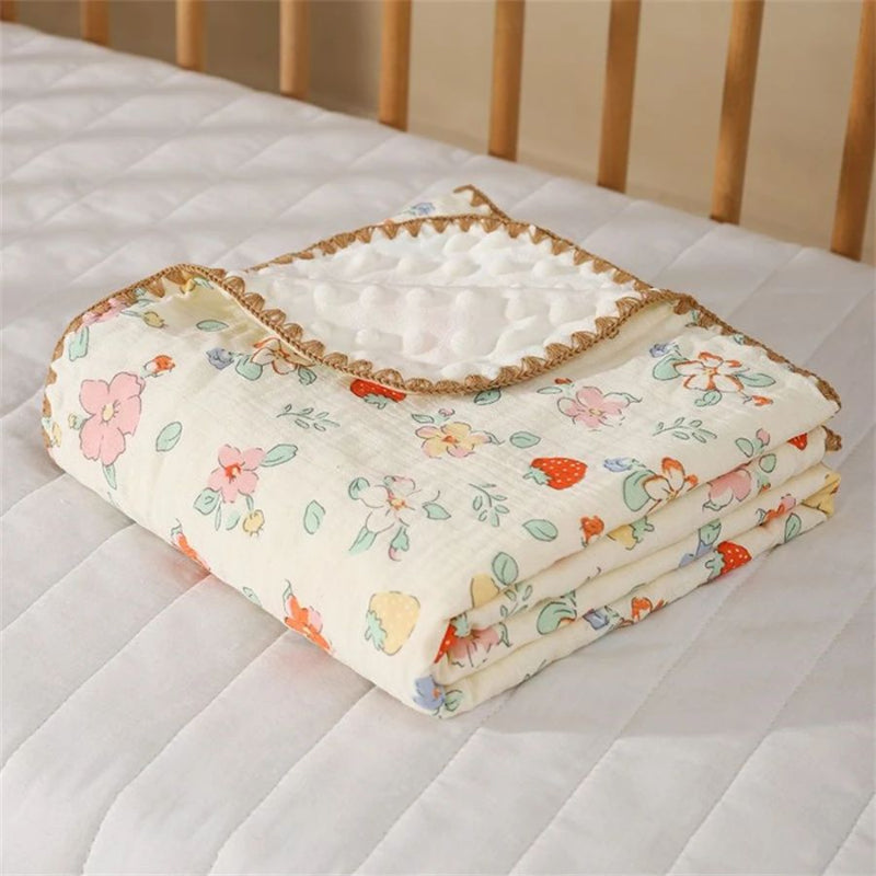 couverture bebe florale