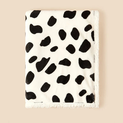 couverture bebe polaire blanc noir