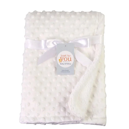 couverture bebe polaire blanche