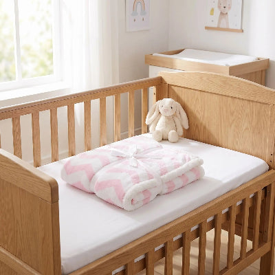 couverture bebe polaire dans le berceau