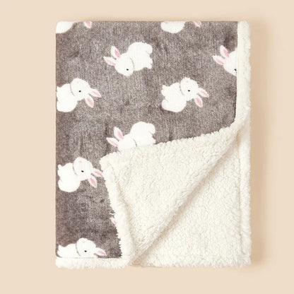 couverture bebe polaire gris