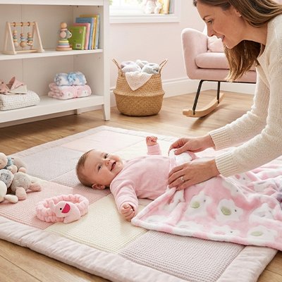 Couverture bébé rose