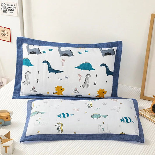 deux bleu oreiller bebe