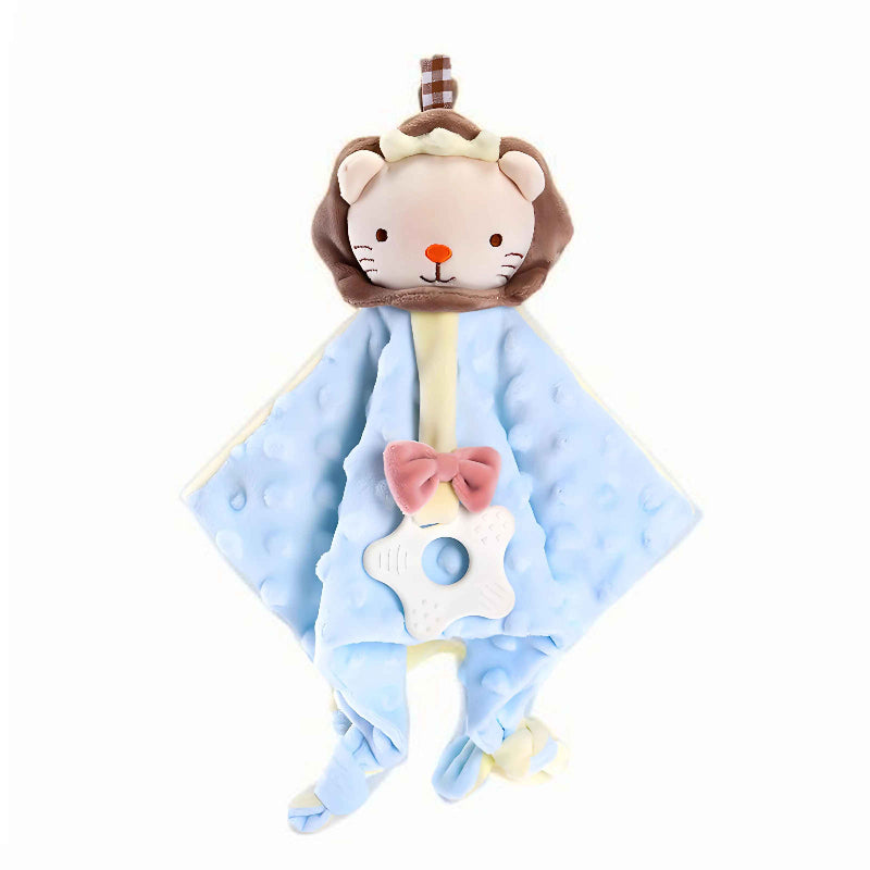 doudou bebe fille marron bleu ciel