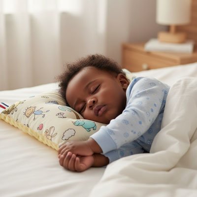 enfant couche sur oreiller enfant 