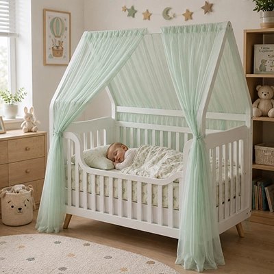 Enfant dort sous ciel de lit enfant