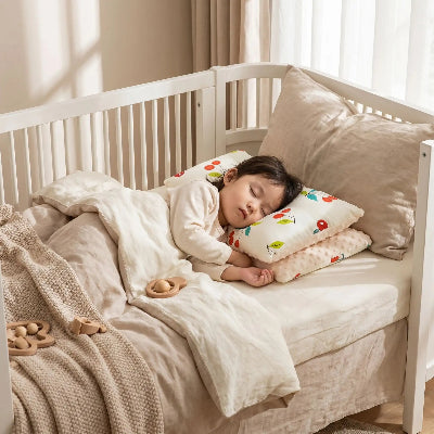 enfant dort sur oreiller bebe superposer