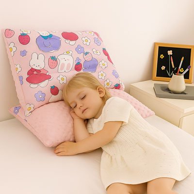 fille couche sur son oreiller enfant