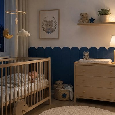 Magnifique stickers muraux chambre bleu