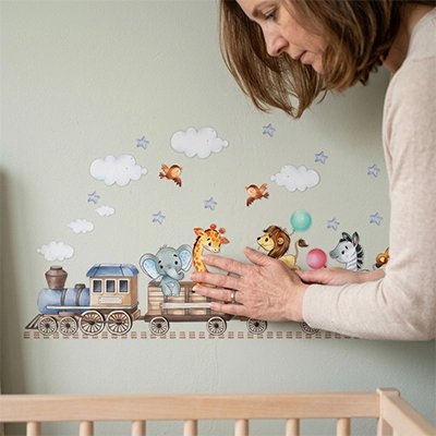 Maman fixe stickers autocollants muraux