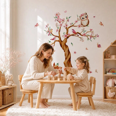 Maman joue à côté autocollants décoratifs muraux