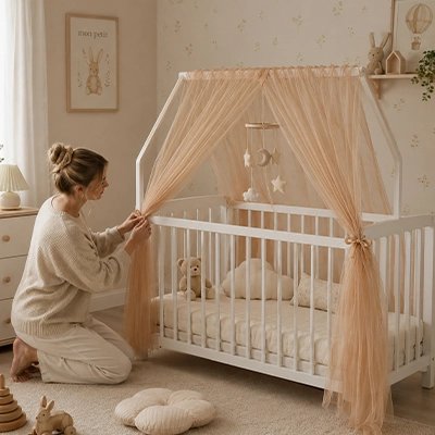 Maman monte ciel de lit enfant