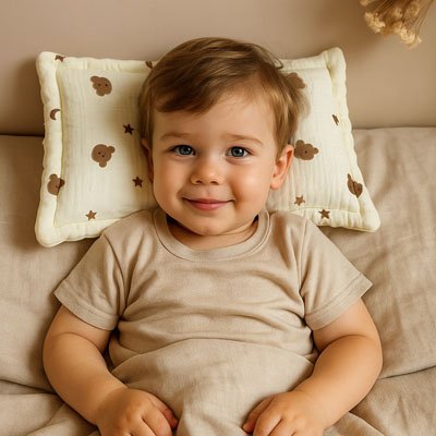 mignon garcon sur son oreiller bebe