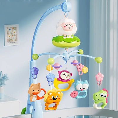 mobile musical bébé bleu