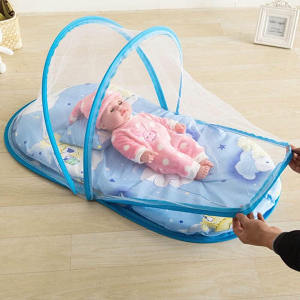 Moustiquaire Lit Bébé - SleepNest™ - Bleu - Bebe Fripouille