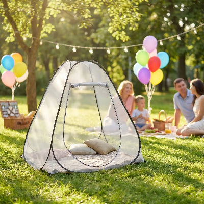moustiquaire pour enfant pliable gris