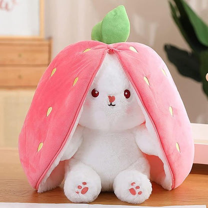 Peluche lapin rose